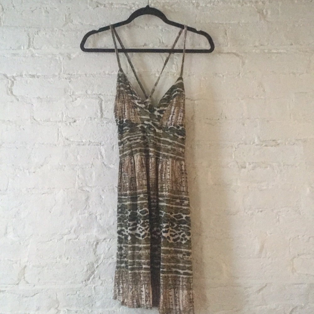 Green and Tan Dress